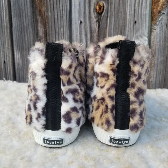 Faux Fur Fuzzy HighTops Size 10 Cheetah Animal Leopard Superga x Jocelyn EUC - Picture 5 of 14
